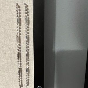 Long crystal earrings